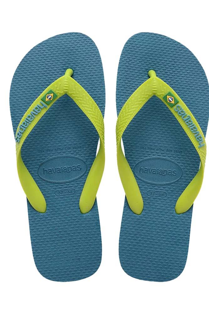 SCARPE UNISEX AZZURRO BRASILLOGO 4974 HAVAIANAS
